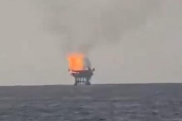 Incendio en la plataforma del complejo Abkatún