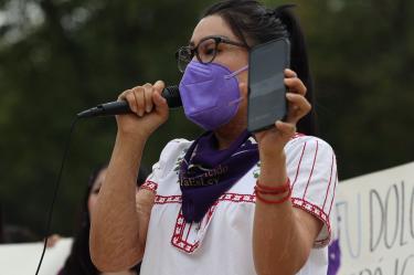 La saxofonista oaxaqueña María Elena Ríos
