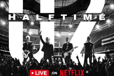 Netflix anunció que U2 será parte del show de medio tiempo en el partido de Acción de Gracias.