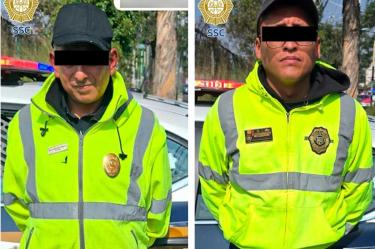 Detienen a dos hombres por presuntamente hacerse pasar por policías de Tránsito en Iztapalapa