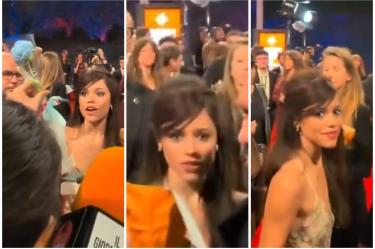 Jenna Ortega vivió un incómodo momento con un fan en una alfombra roja
