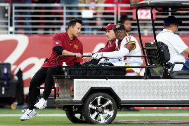 Terry McLaurin sufrió una ruptura de tendón rotuliano ante San Francisco 49ers