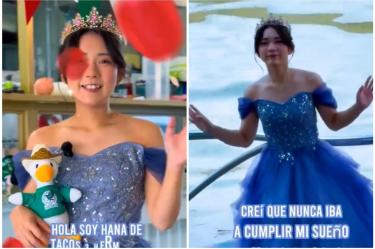 Hanna celebró sus XV años en un festejo con más de 100 personas en Tokio