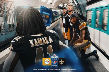 Steelers y Saints protagonizarán el primer partido de la NFL en Fancia el próximo domingo.
