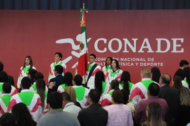 Abanderamiento de la delegación mexicana para los Juegos Olímpicos de la Juventud.