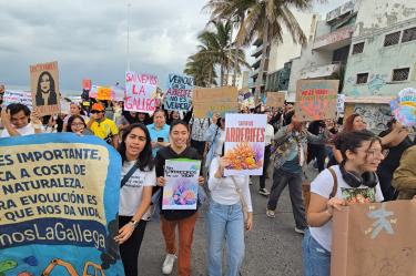 Los participantes buscaron informar a la población sobre las consecuencias que tendría la expansión de una escollera