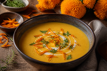 Crema de flor de cempasúchil.