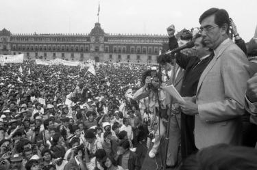 Cuauhtémoc Cárdenas y Porfirio Muñoz Ledo