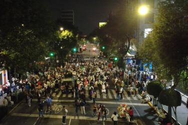 Personal de la Subsecretaría de Concertación Política, Prevención y Buen Gobierno (SCPPyBG) atendió la protesta en el sitio mediante el diálogo preventivo