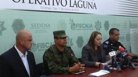 Autoridades de Sedena, Policía Federal y de la Secretaría de Seguridad Pública de Durango lograron la detención en el marco de la Operación Laguna. Foto Twitter