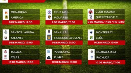 Consulta la jornada 10 de la Liga MX