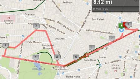Ruta de la "Rodada de Altura", la cual partirá del Monumento a la Revolución.