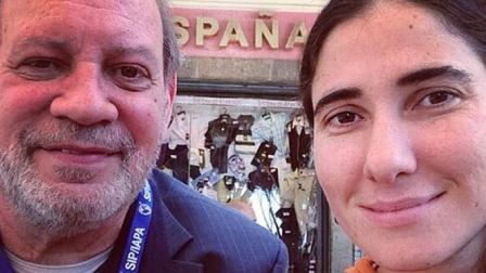 "Con el escritor cubano Manuel Pereira en Puebla"