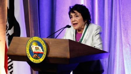 Huerta, cofundadora del más grande sindicato campesino en Estados Unidos al lado del extinto César Chávez, fue la única latina en ser inducida este año a este salón