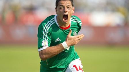 Javier Hernández festeja su golecito (Mexsport)