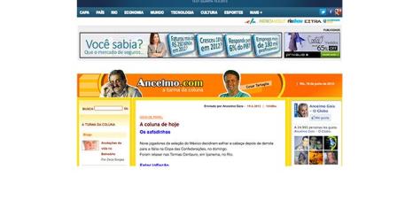 Es lo que escribe Ancelmo Gois en el blog que publica el diario "O Globo" (Especial)