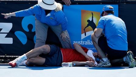 El canadiense Frank Dancevic se desvanece en pleno partido (AP)
