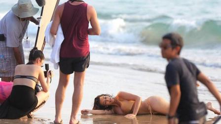 Los 'paparazzi' que de lejos la observaban también sacaron provecho del 'shooting' de Kardashian en Tailandia. (Especial)