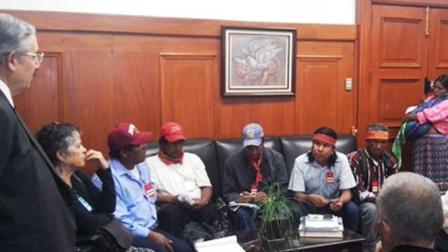 También fueron recibidos por el ministro Luis María Aguilar Morales