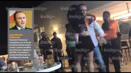 El coordinador del Partido Acción Nacional en la Cámara de Diputados, Luis Alberto Villarreal bailando. Foto: Reporte Índigo