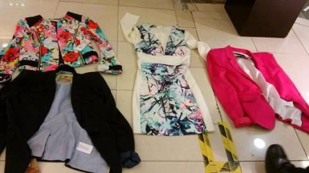 Elementos de la SSPDF recuperaron prendas de vestir que una mujer pretendía llevarse de una tienda en Coyoacán. 