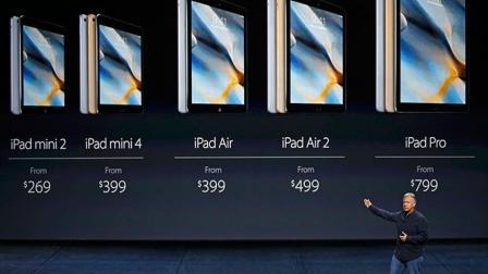 La nueva tableta tendrá una autonomía de 10 horas de batería y estará disponible en noviembre desde 799 dólares por el modelo de 32 GB. Foto: Reuters
