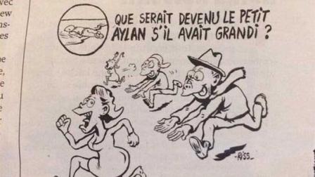 Indigna caricatura de Charlie Hebdo sobre menor ahogado en Turquía