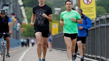El primer ministro canadiense y el presidente mexicano salieron a correr previo a su encuentro en Ottawa 