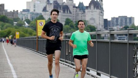 El primer ministro canadiense y el presidente mexicano salieron a correr previo a su encuentro en Ottawa 
