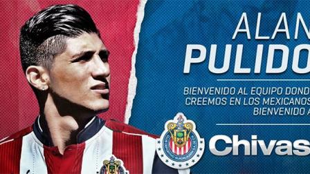 Pulido llega para ser el 'hombre gol' del Rebaño. (@Chivas)