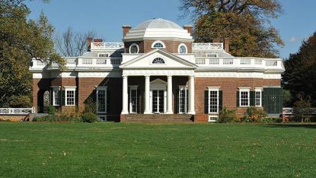 Su mansión Monticello en Virginia.