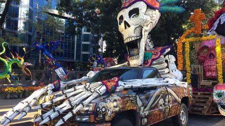 Calaveras Gigantes desfilarán este sábado al estilo "James Bond" en la cinta "007: Spectre". Foto: Jorge González