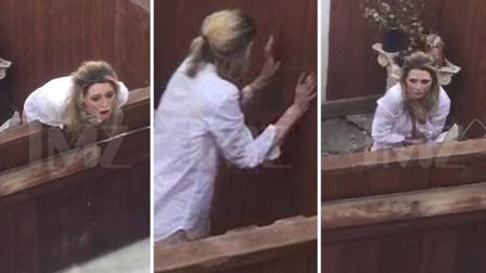 Vecinos y familiares reportaron que encontraron a la actriz en el patio de su casa gritando incoherencias.
