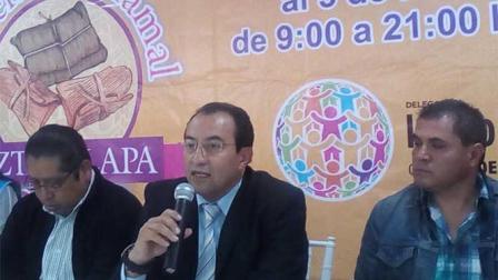 El “megatamal”, que será elaborado con 200 kilos de masa, se repartirá entre los asistentes en la macroplaza. Foto: Rodolfo Dorantes