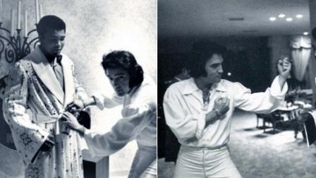 Muhammad Ali y Elvis Presley. (Archivo)
