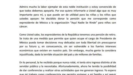 Carta de Felipe Calderón.