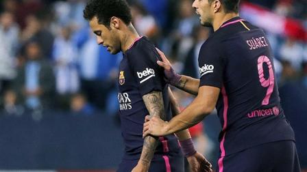 Neymar se perdería el duelo contra el Real Madrid el próximo 23 de abril por el castigo impuesto, aunque el Barcelona apelará (EFE)