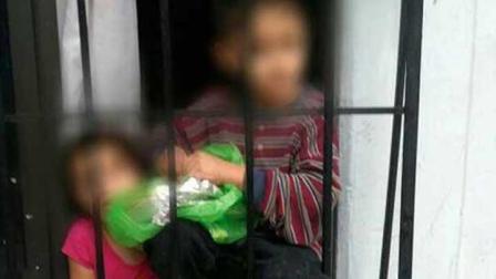 Los niños gritaron que estaban encerrados y tenían hambre; intervino la policía y fueron rescatados el domingo pasado. Foto: Operaciones Especiales México