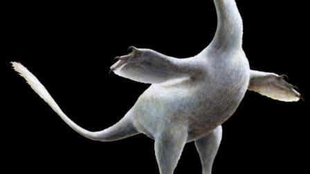Este dibujo proporcionado por Lukas Panzarin, con Andrea Cau para supervisión científica, muestra al dinosaurio Halszkaraptor escuilliei. (Foto: AP)