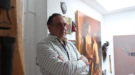  Juan Coronel Rivera, curador y nieto de Diego Rivera, mostró material que no pudo ser reflejado en su totalidad en la casa de los Pumas de la UNAM (Cortesía)