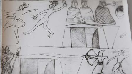 Los bocetos de los murales que no pudo finalizar el pintor mexicano en el Olímpico Universitario (Especial)