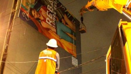 Una vez retirados fueron asegurados el depósito de la Secretaría de Desarrollo Urbano y Vivienda. Foto: Especial