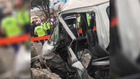 Fuerte accidente deja 14 heridos en Iztacalco