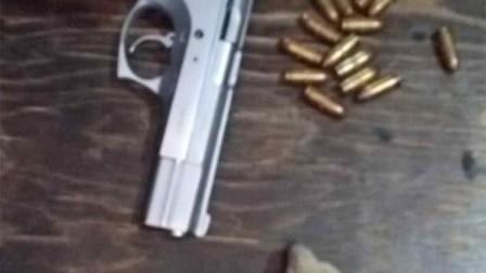  Se aseguró un arma de fuego con un cargador y 32 cartuchos útiles, que una de las imputadas guardaba en una bolsa de mano.