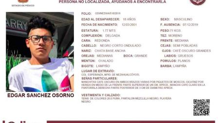 Buscamos a Edgar Sánchez, salió rumbo a su trabajo pero nunca llegó 