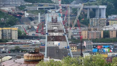 Acaban en tiempo récord el nuevo puente de Génova, tras derrumbe