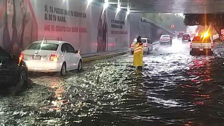 Tormenta inunda Viaducto, Periférico, Circuito Interior... 