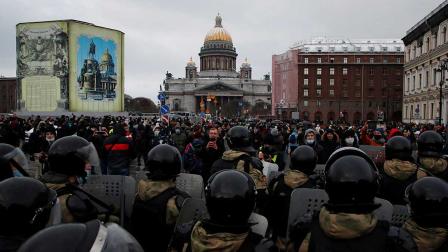 Casi 4 mil detenidos en Rusia durante nuevas protestas opositoras contra Putin