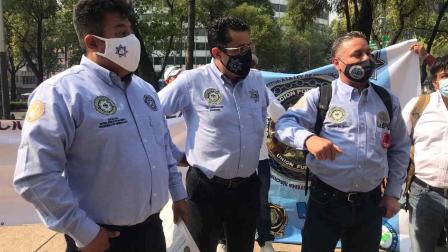 Policías marchan al Senado para exigir ratificación de la reforma al artículo 123