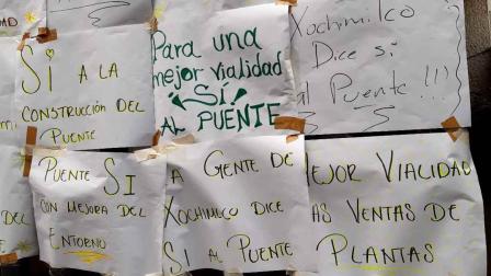 Vecinos de Xochimilco a favor de puente en Cuemanco, piden no suspender obra